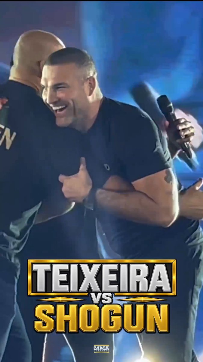 Glover Teixeira and Shogun Rua were all smiles during their #SpatenFightNight3 faceoff in Brazil 👊🇧🇷 (🎥 Guilherme Cruz)