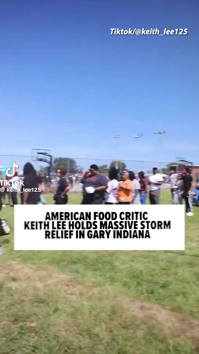 Keith Lee holds massive storm relief with supplies, food trucks, and more for over 4,000 individuals in Gary, Indiana. ❤️🫂