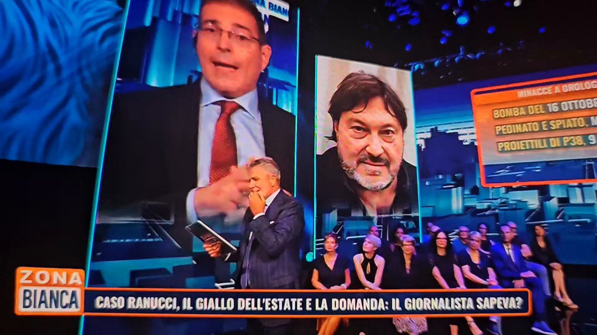 "Ho sentito Ranucci dire che tanti devono rispodere: è lui che deve rispondere di tante cose incluso il modo in cui si sarebbe relazionato con le colleghe donne che gli chiedevano lavoro" afferma DANIELE CAPEZZONE. E aggiunge : "Per 30 anni ho sentito dire , e non mi piaceva, che Berlusconi non poteva non sapere. Qui ci sono un sacco di cose che Ranucci non poteva non sapere" Daniele Capezzone #ZonaBianca