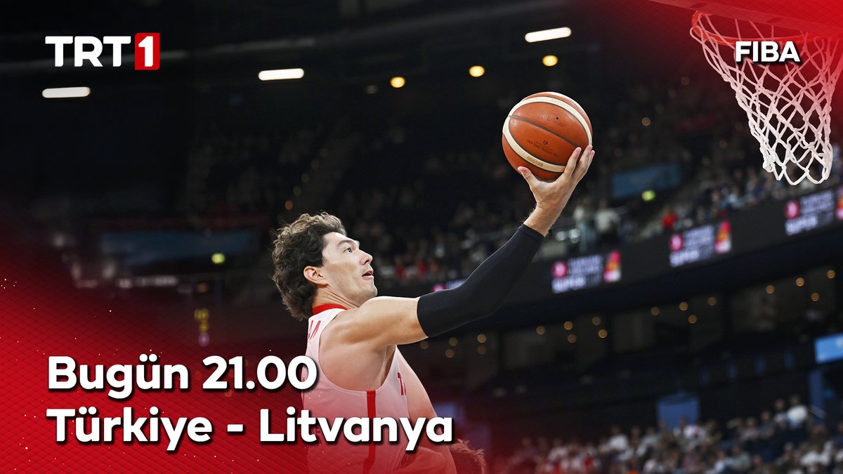12 Dev Adam, Dünya Kupası yolunda!🇹🇷🏀 2026 FIBA Dünya Kupası ön eleme ikinci turunda Türkiye-Litvanya karşılaşması bu akşam 21.00’de TRT 1’de.📺