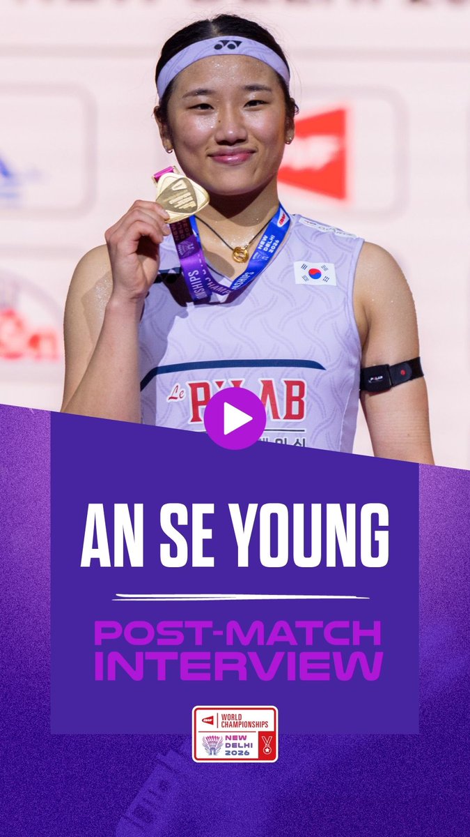Behind every world title is hard work. Congratulations to 🇰🇷 An Se Young! 👑💪 #BWFWorldChampionships #NewDelhi2026