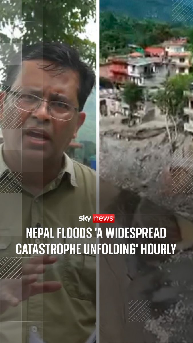 Large numbers of family members are missing and villages coated in muddy debris following a massive flood triggered by glacial movement above settlements in Nepal. Sky's Neville Lazarus has the latest on the scale of destruction. 🔗