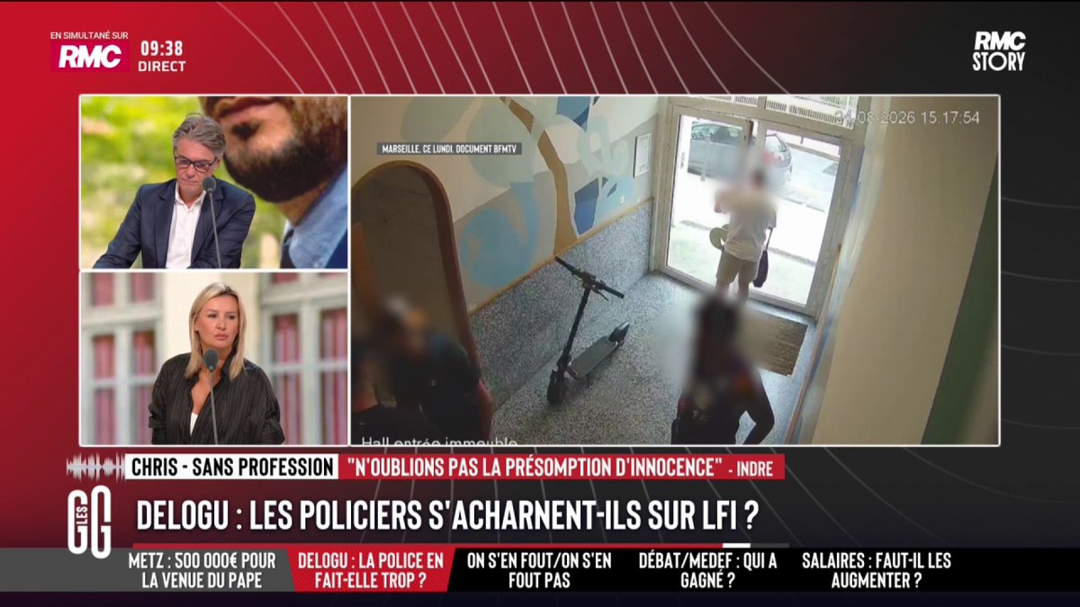 🚨 Sébastien Delogu en garde à vue hier : les policiers s’acharnent-ils sur LFI ? 📞 Chris, sans profession, au 3216 : "Il y a une sorte d'acharnement contre LFI. C'est parce qu'ils dérangent." #GGRMC