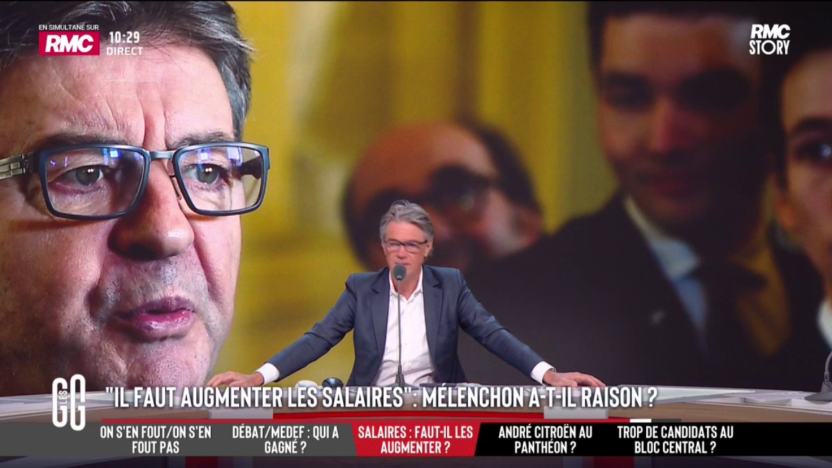 📈 "Jean-Luc Mélenchon, c'est un sacré charlot." 📞 Florent, entrepreneur, au 3216 : "Il n'a jamais travaillé. Augmenter nos salariés oui, mais si on a un carnet de commande plein. Augmenter les salaires, ça veut dire multiplier nos charges par 2." #GGRMC