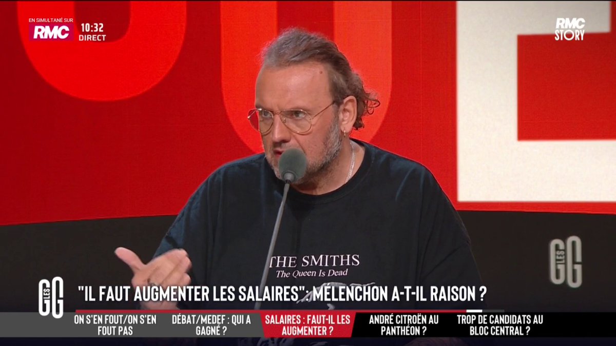 📈 Jean-Luc Mélenchon exhorte les patrons à augmenter les salaires. 🗣️ Bruno Poncet : "Évidemment qu'il faut augmenter les salaires. Et quand Mélenchon dit ça, les patrons rigolent. Il est fort. Les gens voient ça comme du mépris et comme une insulte." #GGRMC