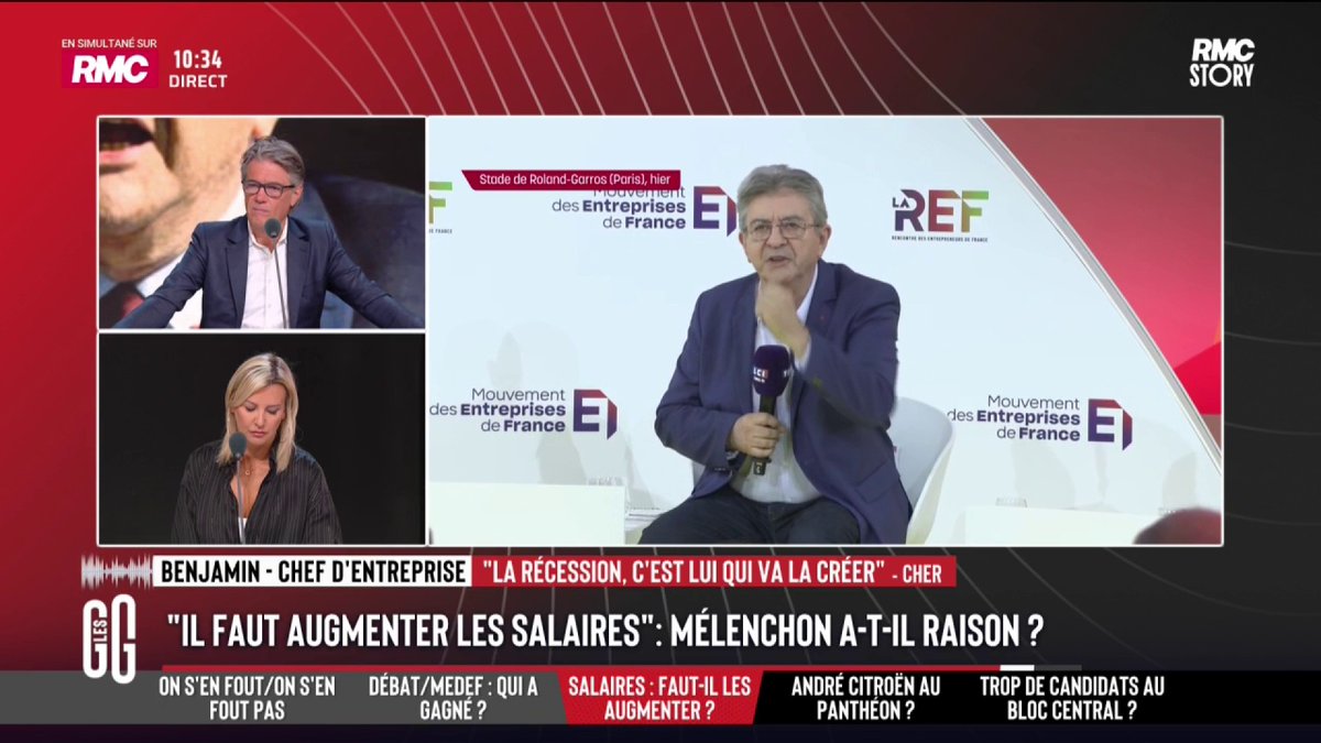 📈 "On se prend tous pour des riches. Il faut se remettre au boulot !" 📞 Benjamin, chef d'entreprise : "J'ai plein de salariés qui me disent qu'ils n'y arrivent pas. Mais tous les 2 mois il y a un nouveau téléphone à 1.500 €, ils partent plus en vacances que moi..." #GGRMC