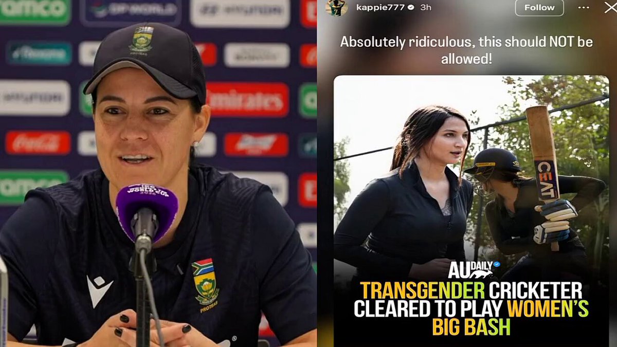 🚨South African cricketer Marizanne Kapp criticizes Anaya Bangar's inclusion in women's cricket🚨 Marizanne Kapp:🗣️ I honestly don't think it's fair to the other women cricketers. Cricket Australia's decision to allow Anaya Bangar to play in the Women's Big Bash is hard to understand. Anaya Bangar is a transgender woman, and I don't believe it's a level playing field for the rest of the players. Women work incredibly hard to earn opportunities at the highest level, and I feel decisions like this could have a significant impact on the future of women's cricket. Fairness should always come first.