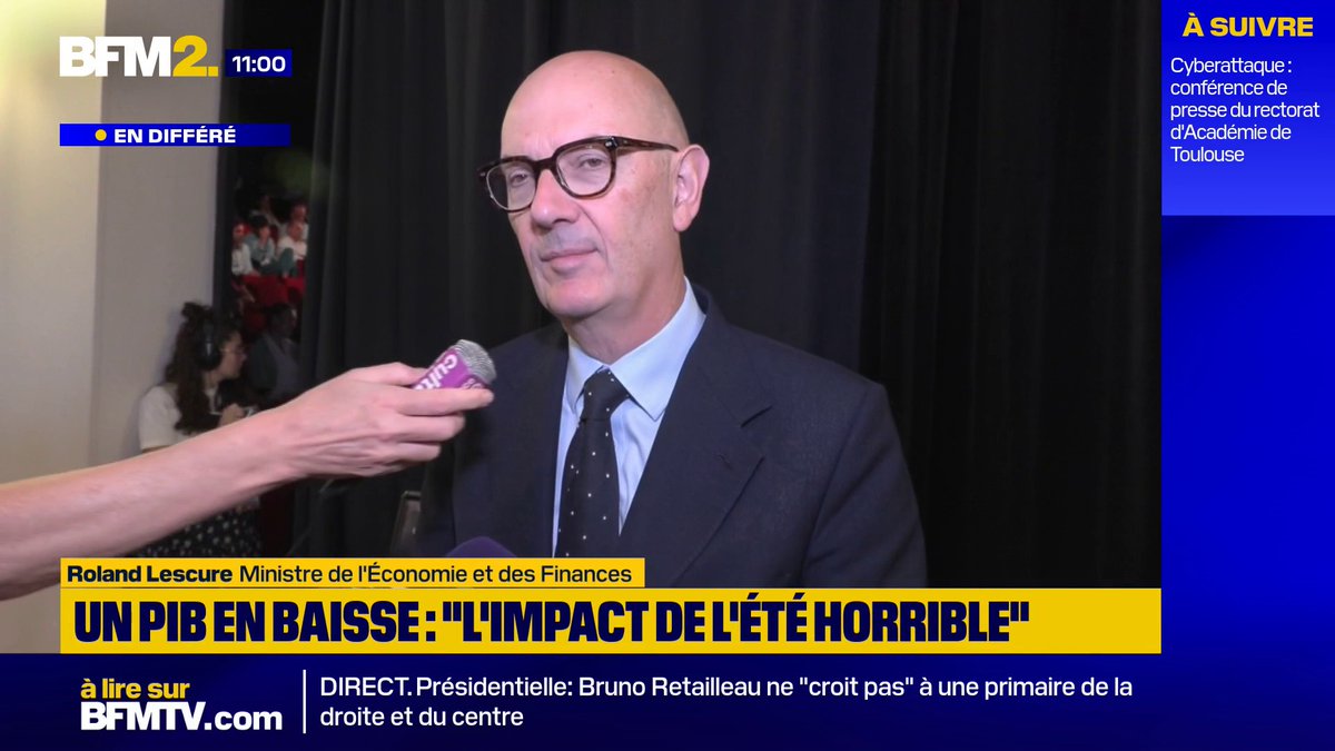 🔴🇫🇷 FLASH - Si les projections de croissance sont revues à la baisse, c’est "parce que avons vécu un été difficile", canicule, incendie. (Ce n’est jamais, ô grand jamais leur faute)