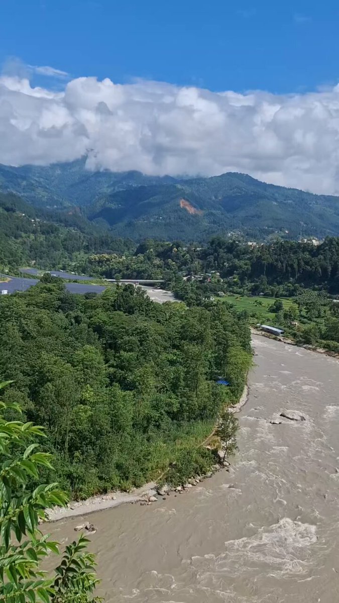 This is the moment devastating flash flood hit the Nepal–Tibet border area