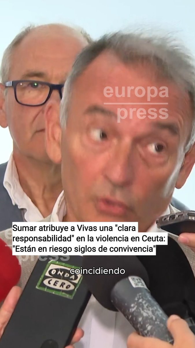 Sumar atribuye a Vivas una "clara responsabilidad" en la violencia en Ceuta, "casualmente" coincidiendo con la visita de Aznar: "Están en riesgo siglos de convivencia"