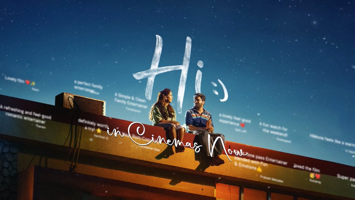 The positive word is spreading✨ Catch the fun filled entertainer in theatres near you, worldwide! #HiMovie 🎬 Hi, featuring #Nayanthara and Kavin ❤️ A film directed by Vishnu Edavan Music by Jen Martin Zee Studios Zee Studios South Rowdy Pictures Seven Screen Studio Rajesh shukla Philomin Raj #NileshDeorah Girish Johar #AmeetBhuvan Vinoth Cj Sony Music South India Yuvraaj Adithyakathir