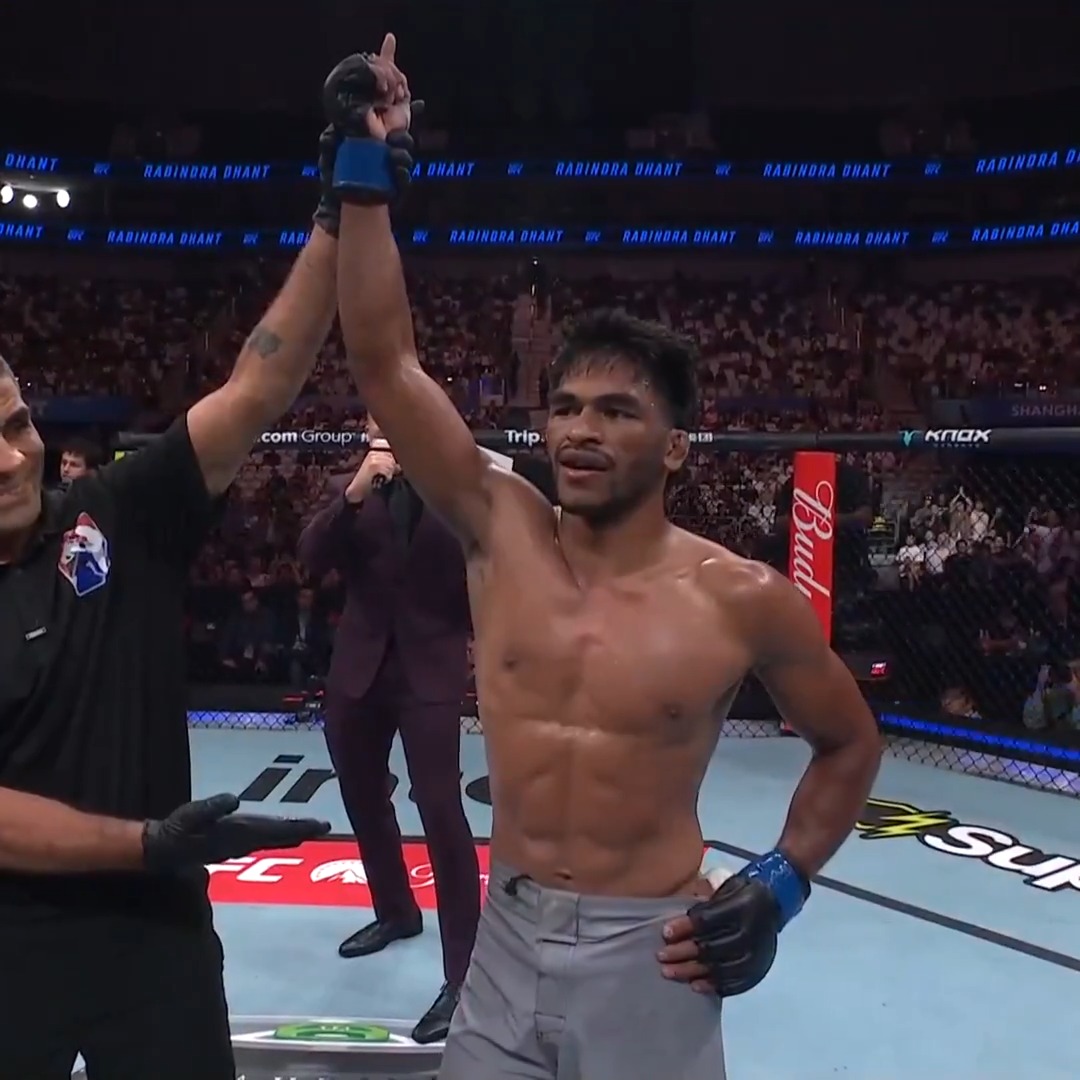 DHANT DOES IT AGAIN! 🇳🇵 Rabindra Dhant emerges victorious after that back-and-forth affair! [ Watch #RTU5 on UFC FIGHT PASS ]