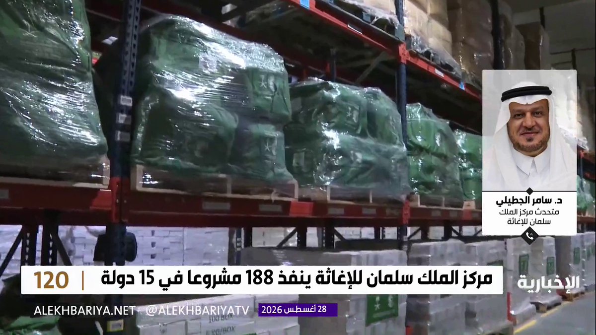 متحدث مركز الملك سلمان للإغاثة د. سامر الجطيلي: يقوم المركز بتمكين الجمعيات المحلية للعمل في الخارج على تقديم مشروعات تجاوزت 150 مليون ريال ومن أهمها الصحة والتعليم ورعاية الأيتام