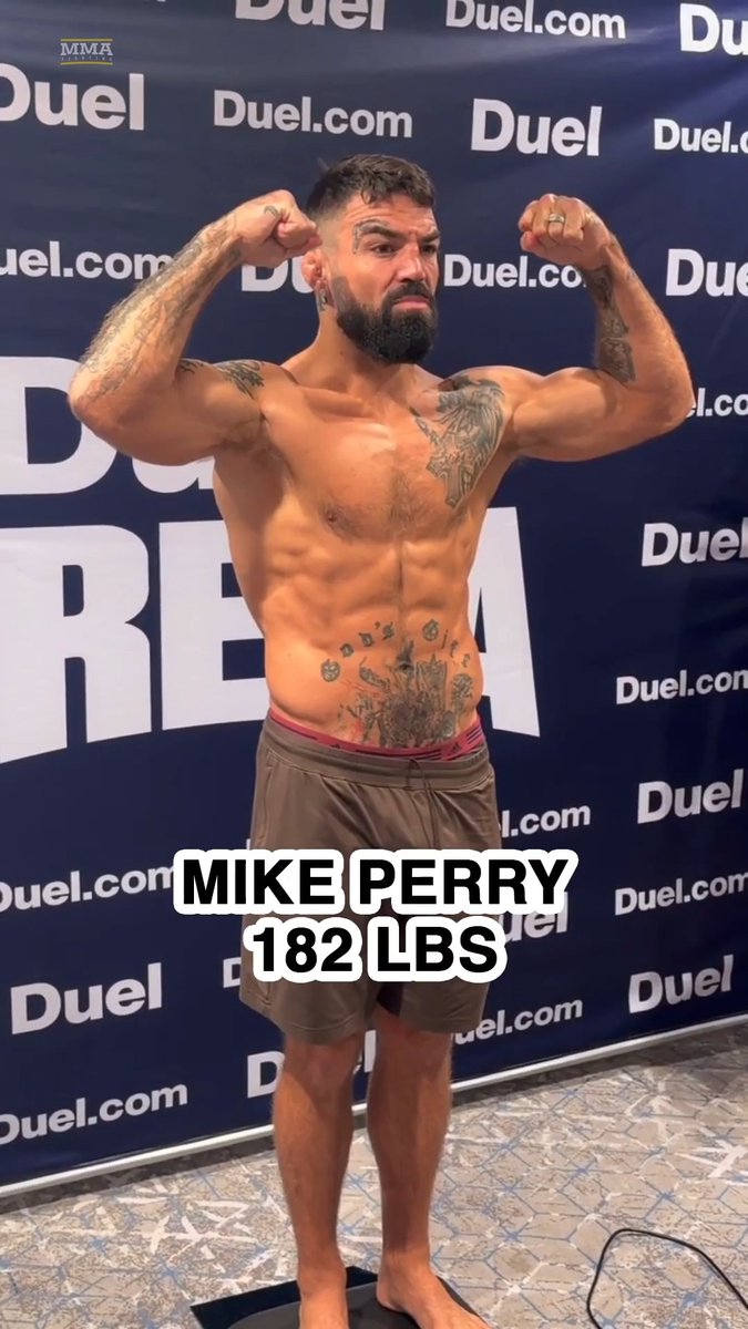 .Platinum Mike Perry MAKES WEIGHT for his brand new matchup with Brandon Jenkins at Duel Arena 1 after Dillon Danis withdrew