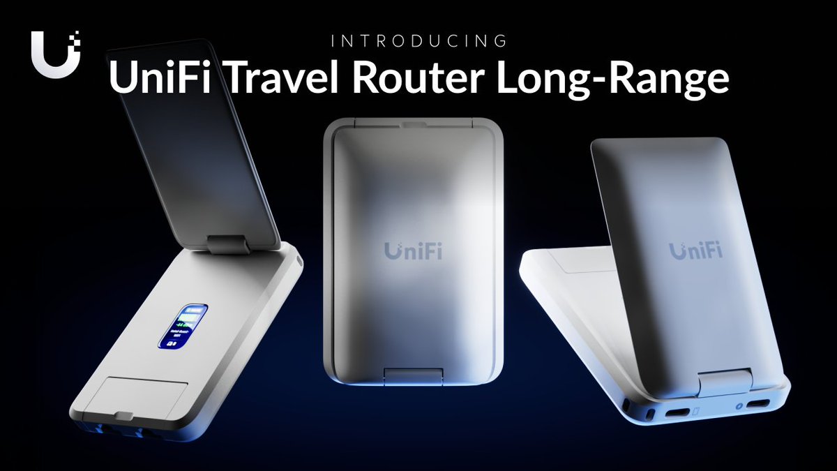 Introducing: UniFi Travel Router Long-Range 🔹 High-gain antenna array for extended link range 🔹 Smarter travel automation 🔹 Expanded VPN flexibility 🔹 Compact, purpose-built for travel . Now available for $99 Learn more: