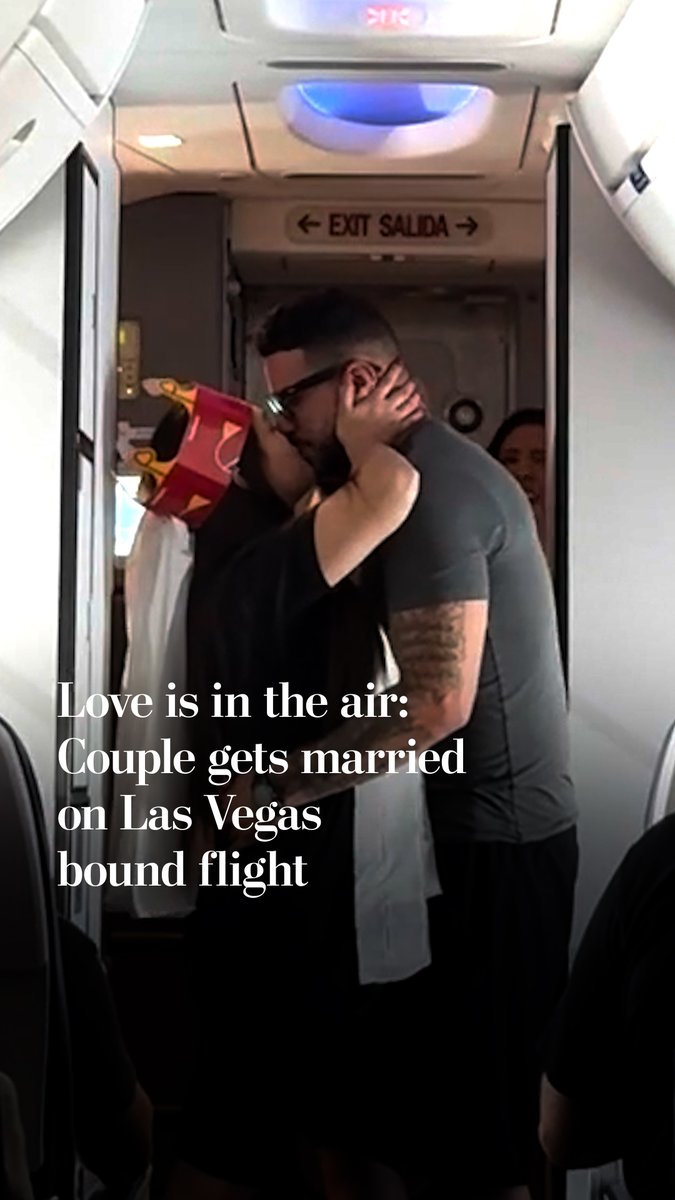 A couple tied the knot onboard a flight to Las Vegas. When the Southwest crew discovered that the two had plans to elope at their final destination, they arranged an impromptu wedding ceremony at 35,000 feet.
