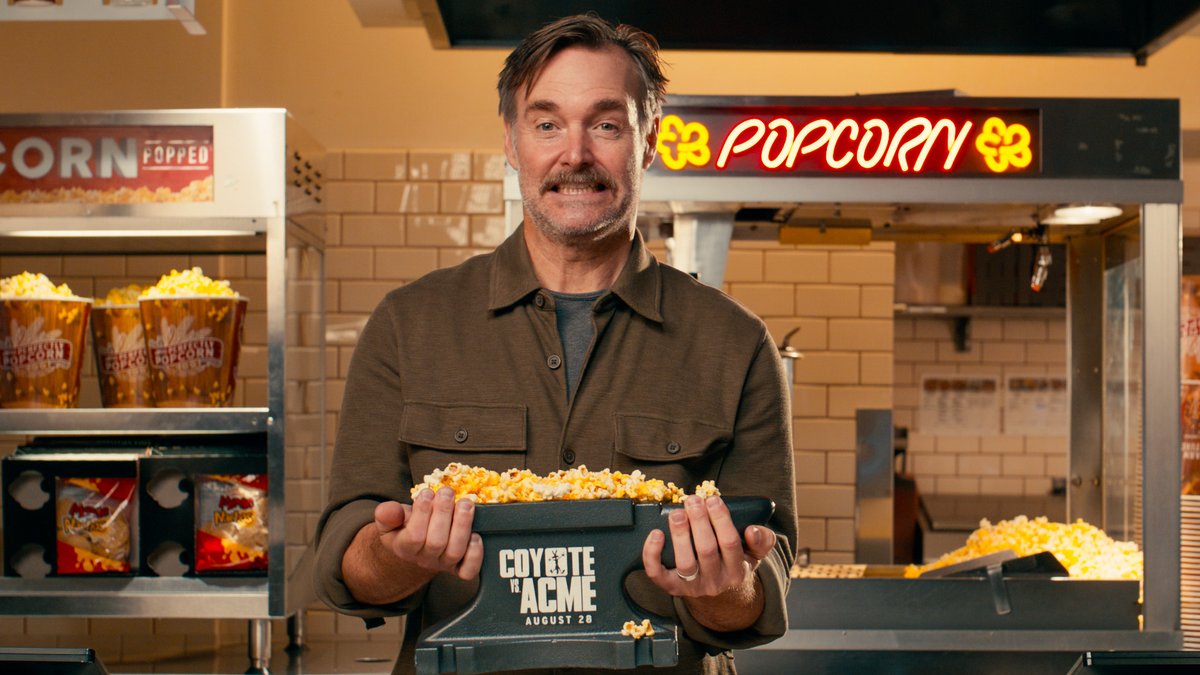 We just dropped the heaviest, looniest popcorn bucket ever. (Seriously, just one. And it left a massive anvil popcorn bucket shaped hole in the floor). Coyote vs. ACME hits AMC Theatres today, get tickets now!