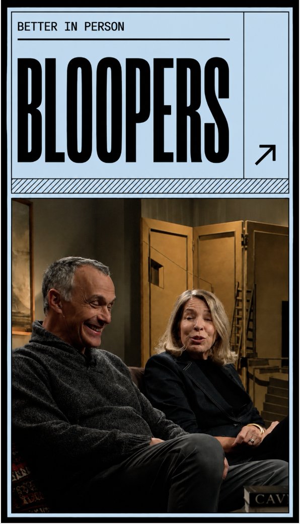 Bloopers with Anne Pasternak and Michael S Roth.