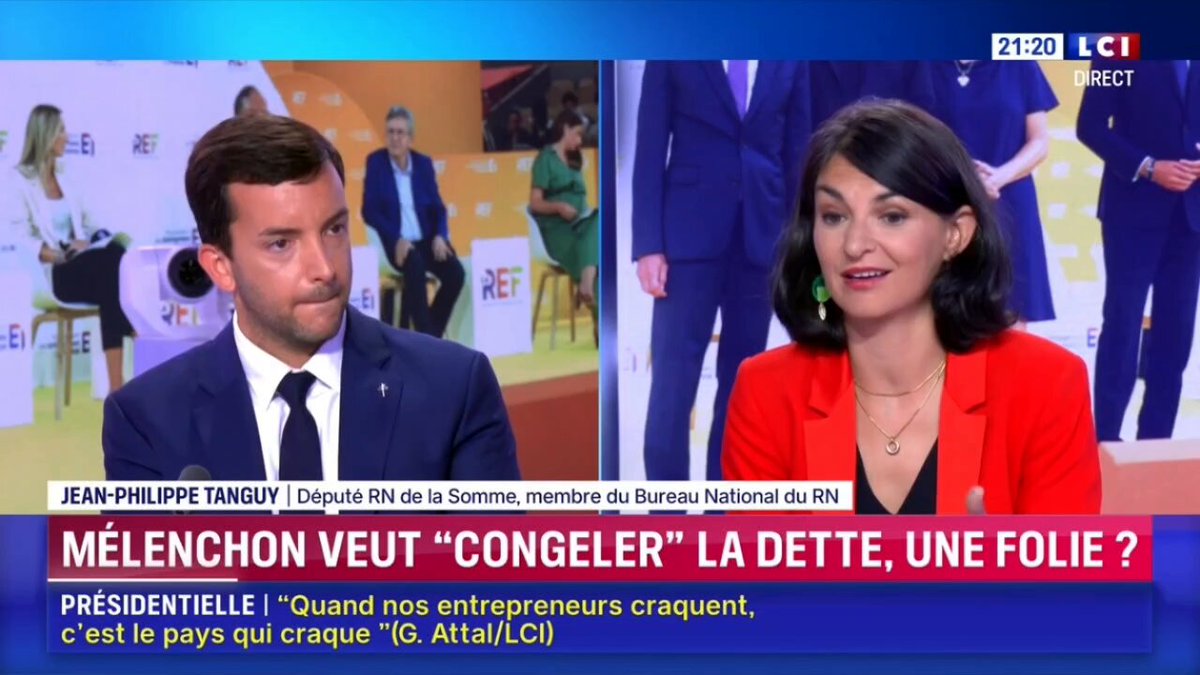 🔴 Face à JP Tanguy, je confirme notre insoumission à la politique de la Banque centrale européenne ! J'explique pourquoi nous mettrons la dette qu'elle détient au frigo : nous avons besoin de sortir notre dette des griffes de la finance. Pour ça, il faut sécuriser la part de la dette qui est encore détenue par la Banque centrale. Comment ? En la gelant. En la transformant en dette perpétuelle à taux nuls.