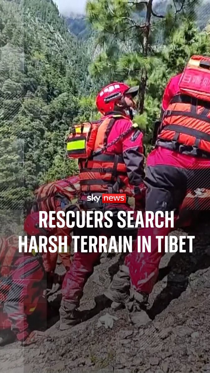 Footage released by China Central TV shows rescue teams searching for survivors after devastating Nepal-Tibet floods.