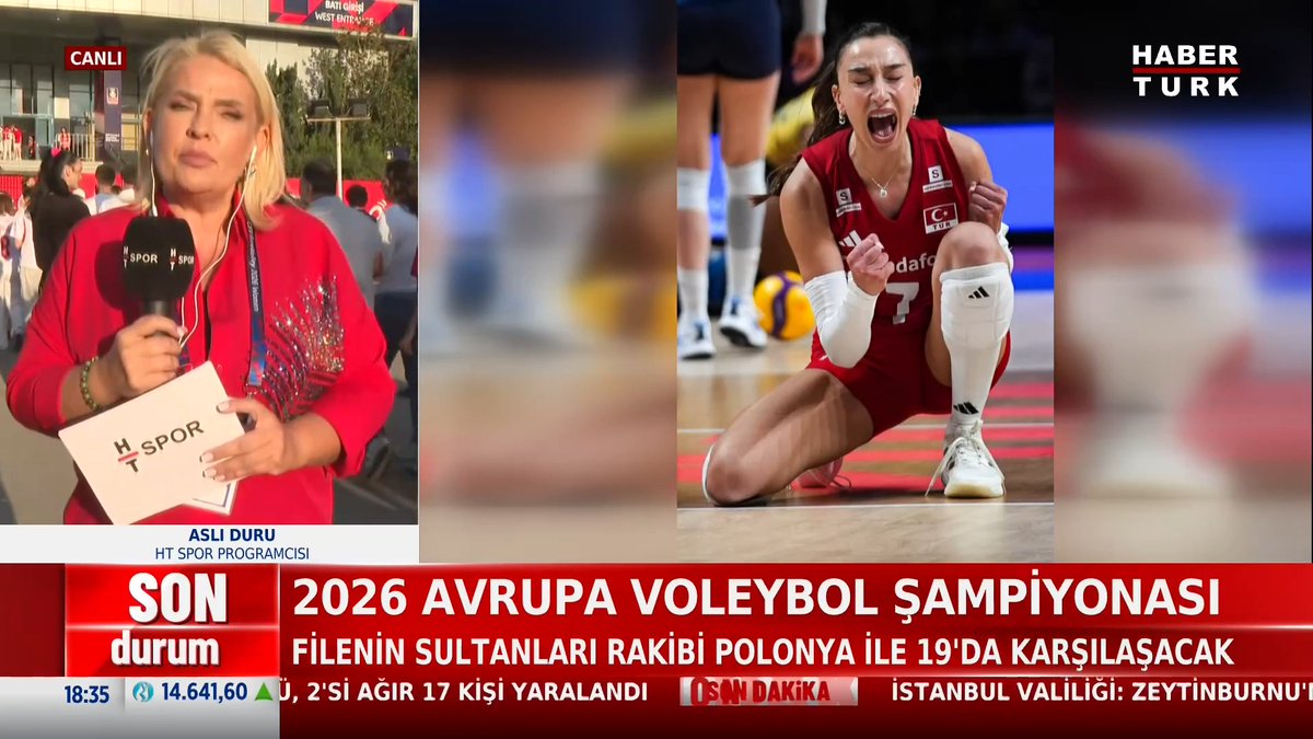 #SONDURUM - 2026 Avrupa Voleybol Şampiyonası Filenin Sultanları rakibi Polonya ile 19'da karşılaşacak.