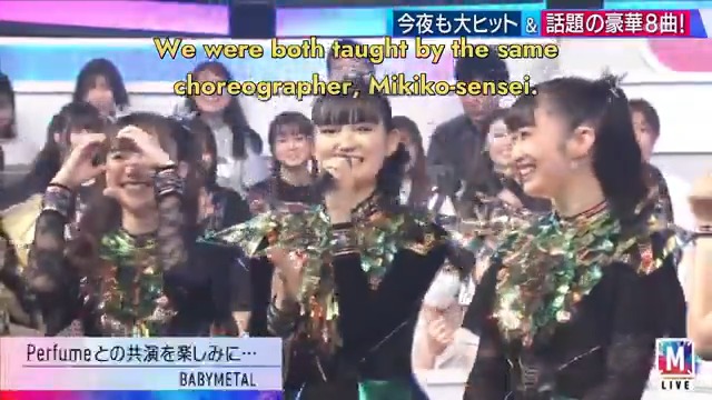 A year ago, BABYMETAL and Perfume had such a sweet moment together on Music Station. #Babymetal #Perfume #MusicStation