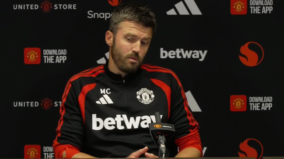 "He's a really exciting signing for us" Michael Carrick on what Carlos Baleba will bring to Manchester United 🔴