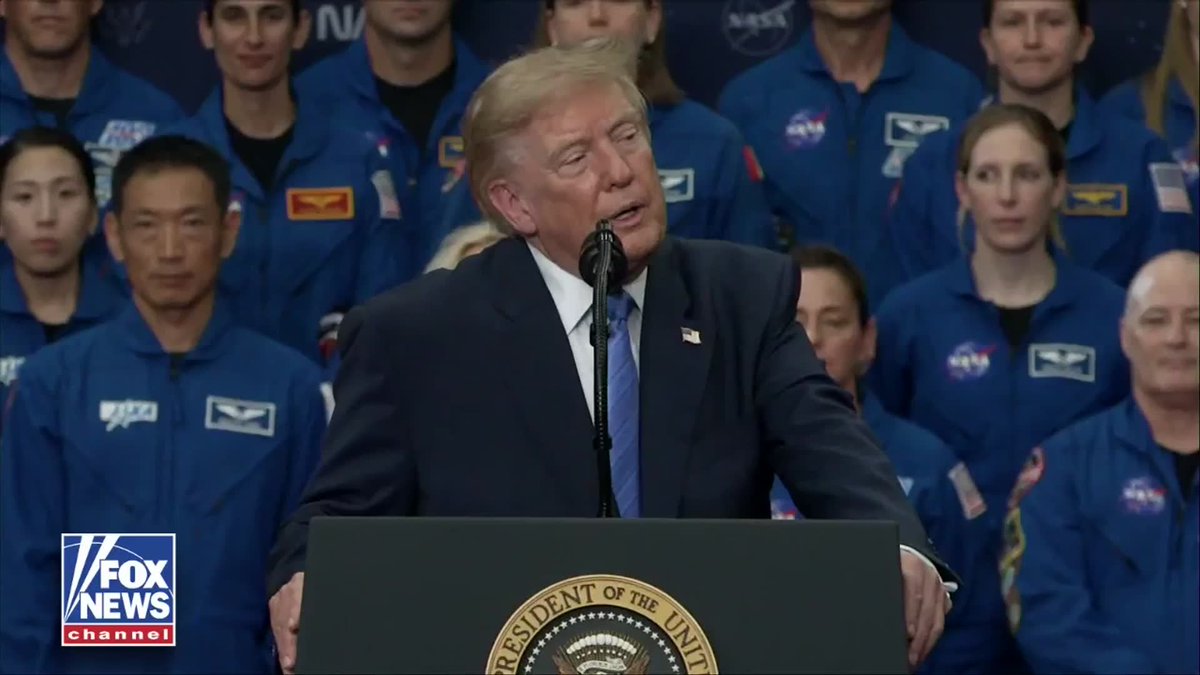 NEW: President Trump announces NASA is working on a nuclear-powered interplanetary spacecraft set to launch on a mission to Mars in 2028. "This ship will be among the first of what will ultimately be a massive American Star fleet, making space travel almost as common as ocean travel today."