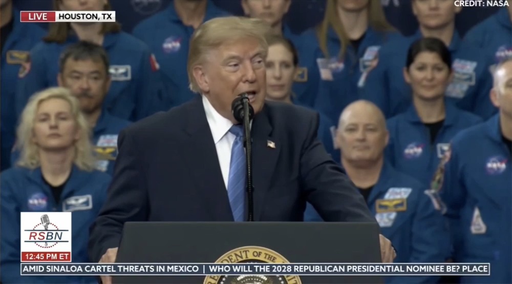 Trump: A nation cannot be first on Earth if we're going to be second in space. It just doesn't work that way. It... eh, it makes sense. I was going to say, does it make sense? I guess it does, when you think about it