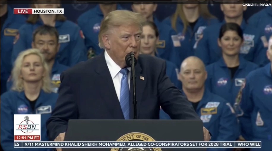 Trump: The crew named a lunar crater in loving memory of Reid's wife who we lost to cancer. I wish they'd name something like that after me. I like that
