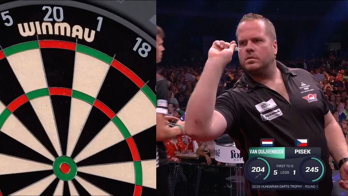 DIRK SAILS THROUGH! Dirk van Duijvenbode is the first player to advance to round two from this evening's session, beating Czechia's David Pisek 6-1! The Dutchman will be rewarded with a clash against Luke Humphries tomorrow... 👀 📺 #ET11