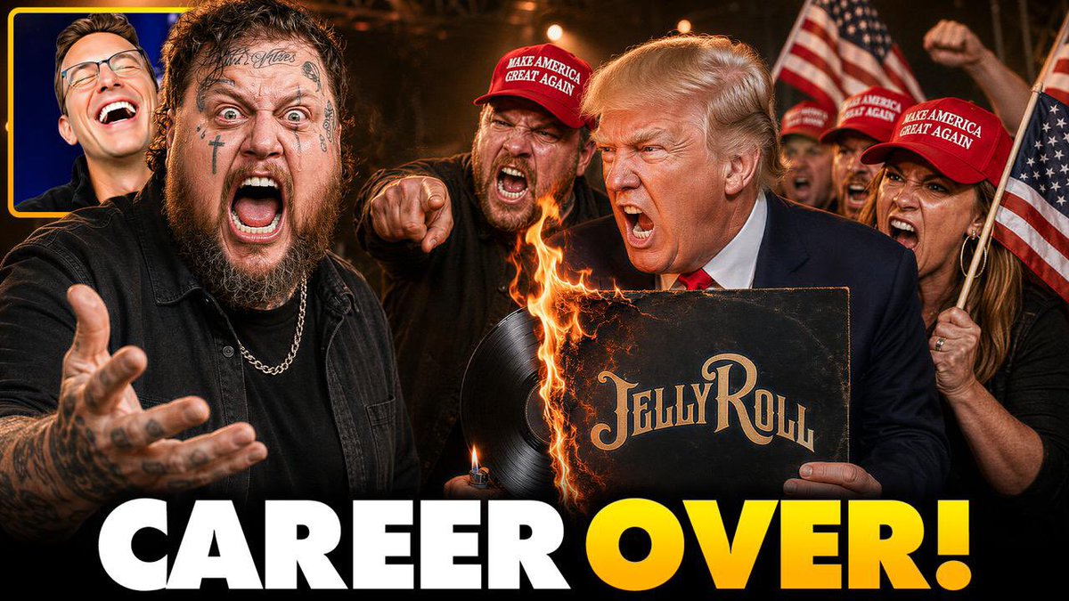 Jelly Roll BURSTS Into Tears On LIVE TV, Rages at Fans for Abandoning Him After Anti-Trump Betrayal Jelly Roll has now tripled down by giving a political speech on Jimmy Kimmel — walking back his earlier choice not to comment on ICE and law enforcement when he was asked. To make matters worse, he pushed a warped leftist version of Christianity to promote open borders. He also thanked his “Antifa friends” in the audience. Never has anyone crashed and burned this fast. Jelly Roll built an audience of Christians and Patriots who embraced him. The second Hollywood dangles a dollar in front of him, he lights all that goodwill on fire in one week. It’s not about the jokes. It’s the absolute fraudulent behavior to please Hollywood liberals for money and fame.
