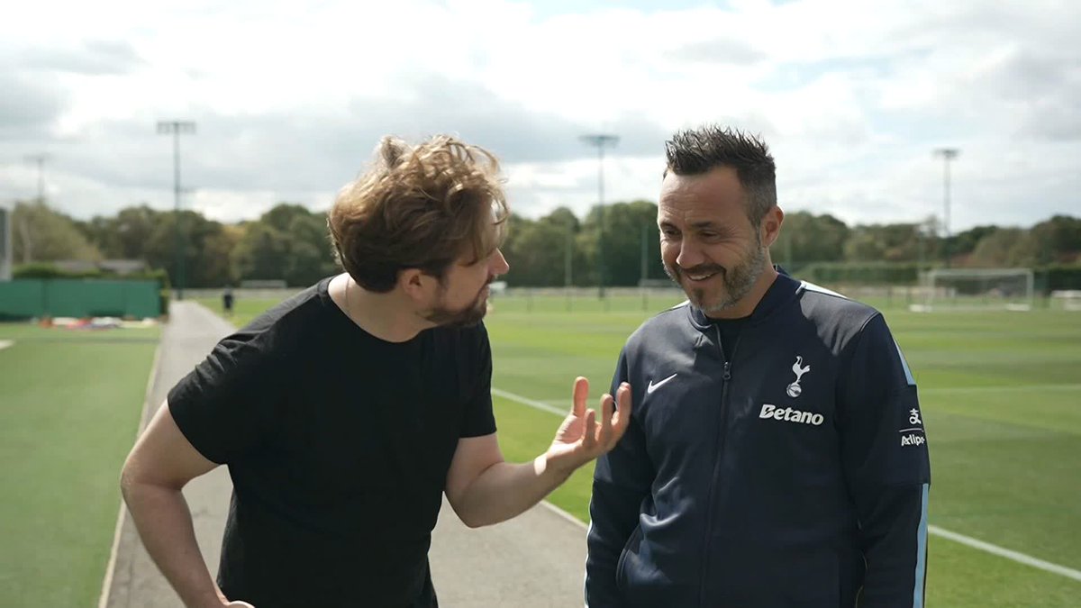 "Staying up against Everton was maybe the best day of my career" Roberto De Zerbi on the "emotion" of beating Everton on the final day to keep Spurs in the Premier League ⚪️