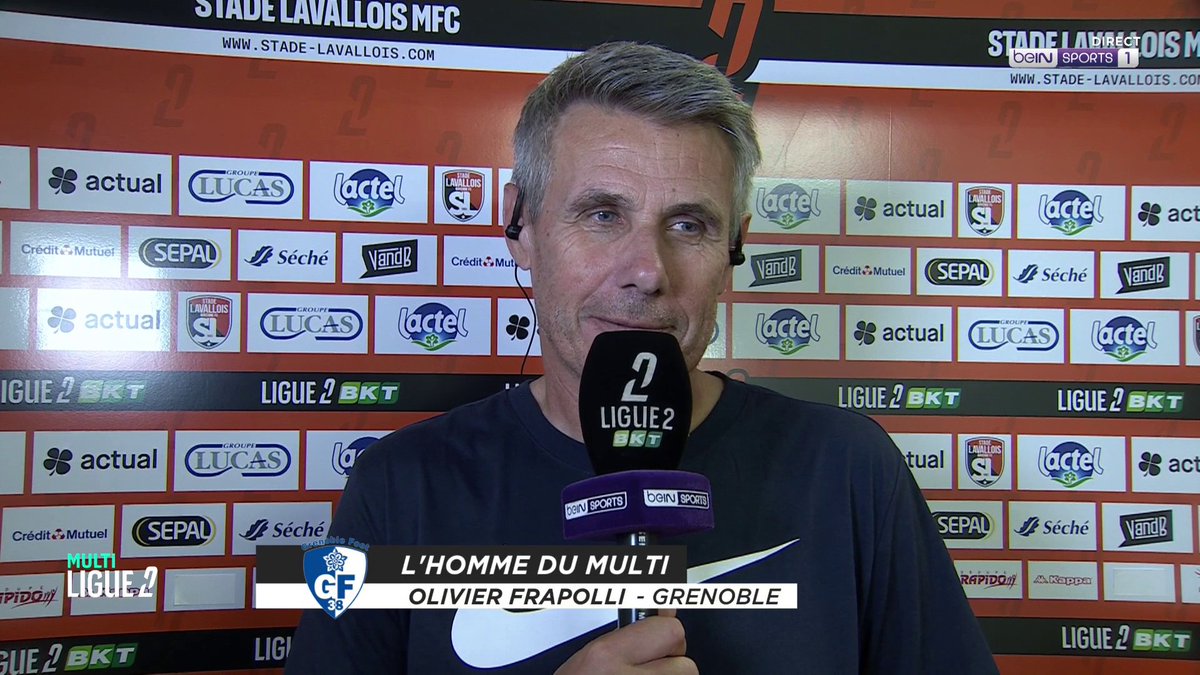 ⚽️ #Ligue2BKT 🗣️ Olivier Frapolli : « Le deuxième but nous renforce dans notre scénario, mais j’aurais aimé qu’on subisse moins en seconde période. » #beINLIGUE2