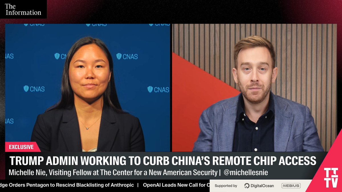 Chinese companies are remotely accessing advanced Nvidia chips they otherwise wouldn’t be able to buy outright. Michelle Nie, visiting fellow at the CNAS, explains why it matters: “And they're using this compute to train often very advanced models.” Read our exclusive: