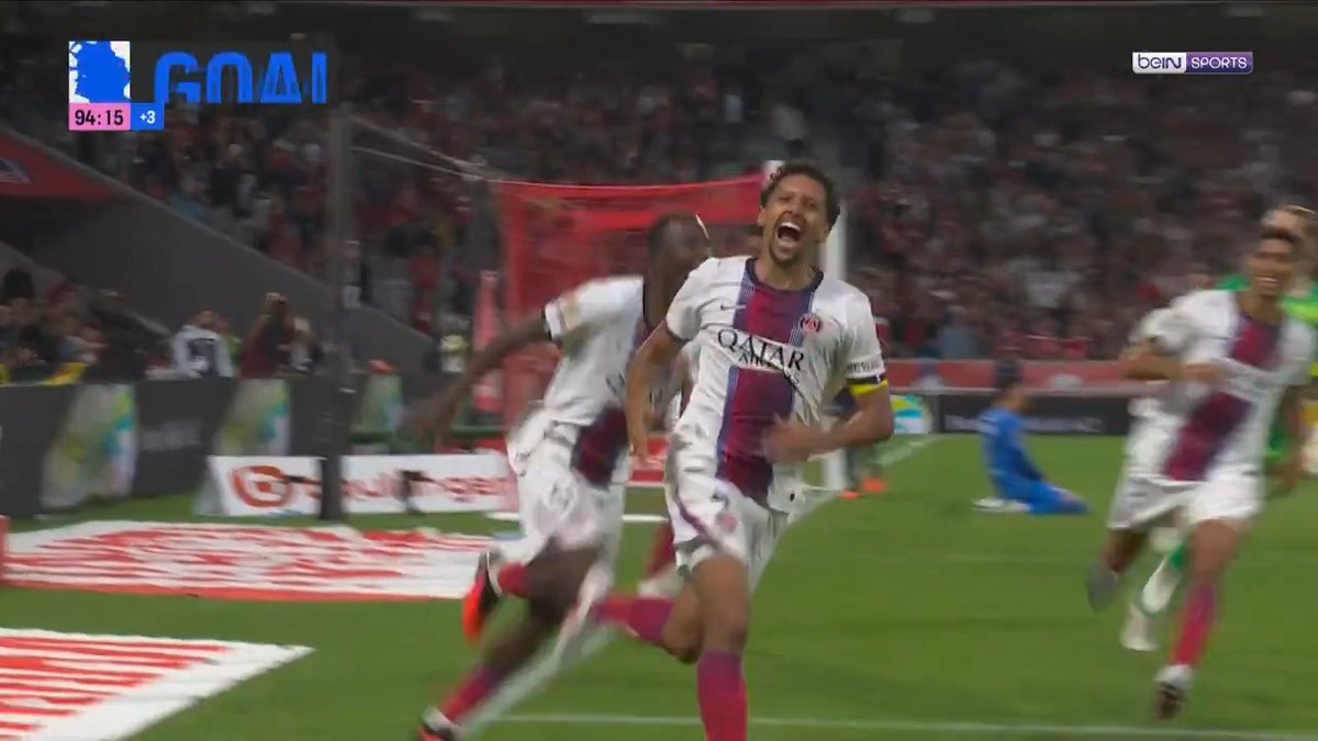 👀 Marquinhos, 90+4'te sahneye çıktı ve Paris Saint-Germain'den 2-0'dan geri döndü! #Ligue1McDonalds #beINSPORTS