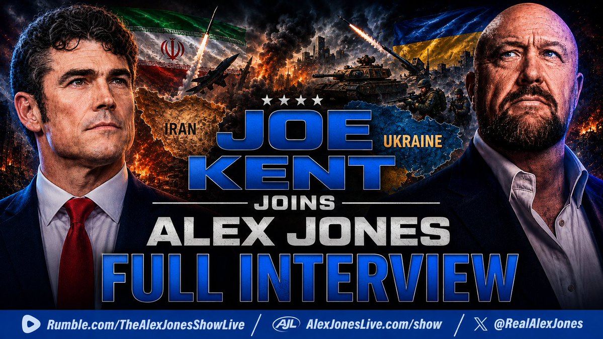 🚨THIS IS THE FULL JOE KENT—ALEX JONES WORLD WAR 3 WARNING BROADCAST!!!🚨 Joe Kent, "We're In The Opening Phases Of WW3!" "1 False Move & We Are In A Global Nuclear War," Says Fmr. Dir. Of The NCTC Joe Kent In Extremely Powerful & Important Interview With Alex Jones Where They Break Down The Historic Confluence Of Global Crises Taking Humanity The Closest It's Ever Been To True Armageddon! Other Topics Discussed: ➤The Probability Of Russia Using Nuclear Weapons Against Ukraine ➤Israel Capturing The US In Their Iran War Trap ➤US Cyber Attack / Power Outage False Flags ➤The Normalcy Bias Americas Have For Wars Around The World Not Effecting Them ➤Joe Kent Issues An Emergency Message To Trump & MUCH MORE! DO NOT MISS THIS POWERFUL INFO! Joe Kent Alex Jones Network