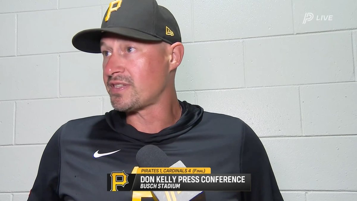 "We have to be better" Don Kelly after the Pirates drop the first game in the series to the Cardinals 🎙️
