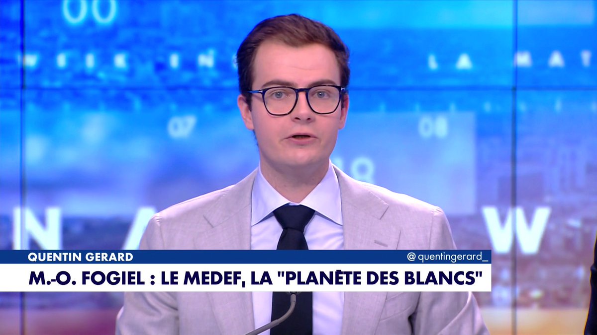 L'édito de Quentin Gérard : «Marc-Olivier Fogiel : Le Medef, la "planète des blancs"»