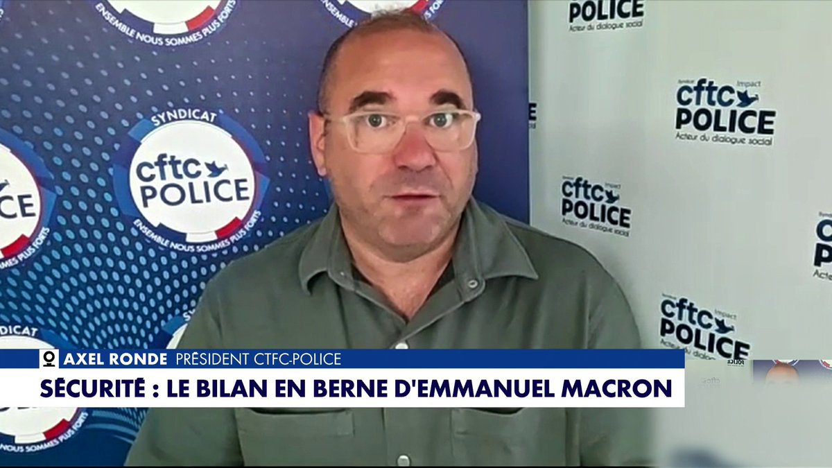 «Contre la violence, il faut un choc d'autorité», affirme Axel Ronde, président de CFT-Police, dans #LaMatinaleWE Toute l'info est à retrouver sur