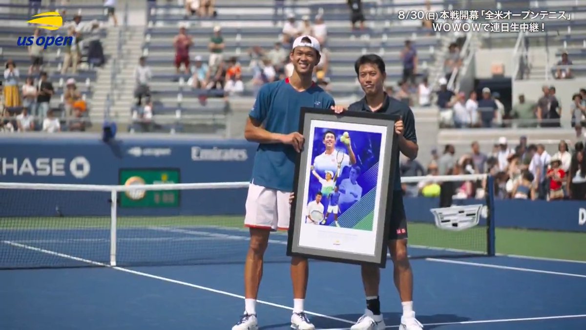 【全米オープンテニス🇺🇸ハイライト】 \#坂本怜 本戦出場決定🎉/ #錦織圭 との日本人対決を制し、 全米オープン本戦への切符をつかむ💪🔥 🚩予選 最終日 男子シングルス予選決勝 錦織 圭 vs 坂本 怜 #WOWOWで全米オープン #USOpen
