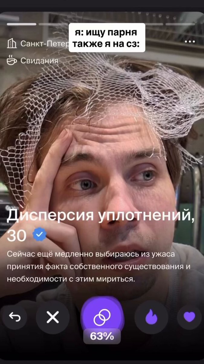 Так проводится половой отбор. Если ты ниже 8/10, сидеть на сайтах знакомств бессмысленно, отношение к тебе будет примерно как к таракану.