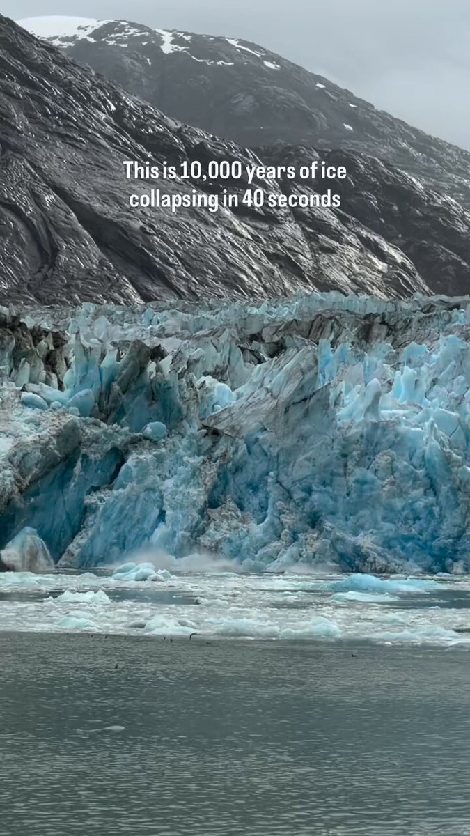 It took 10,000 years for this ice to form, and only 40 seconds to collapse This is what climate change looks like