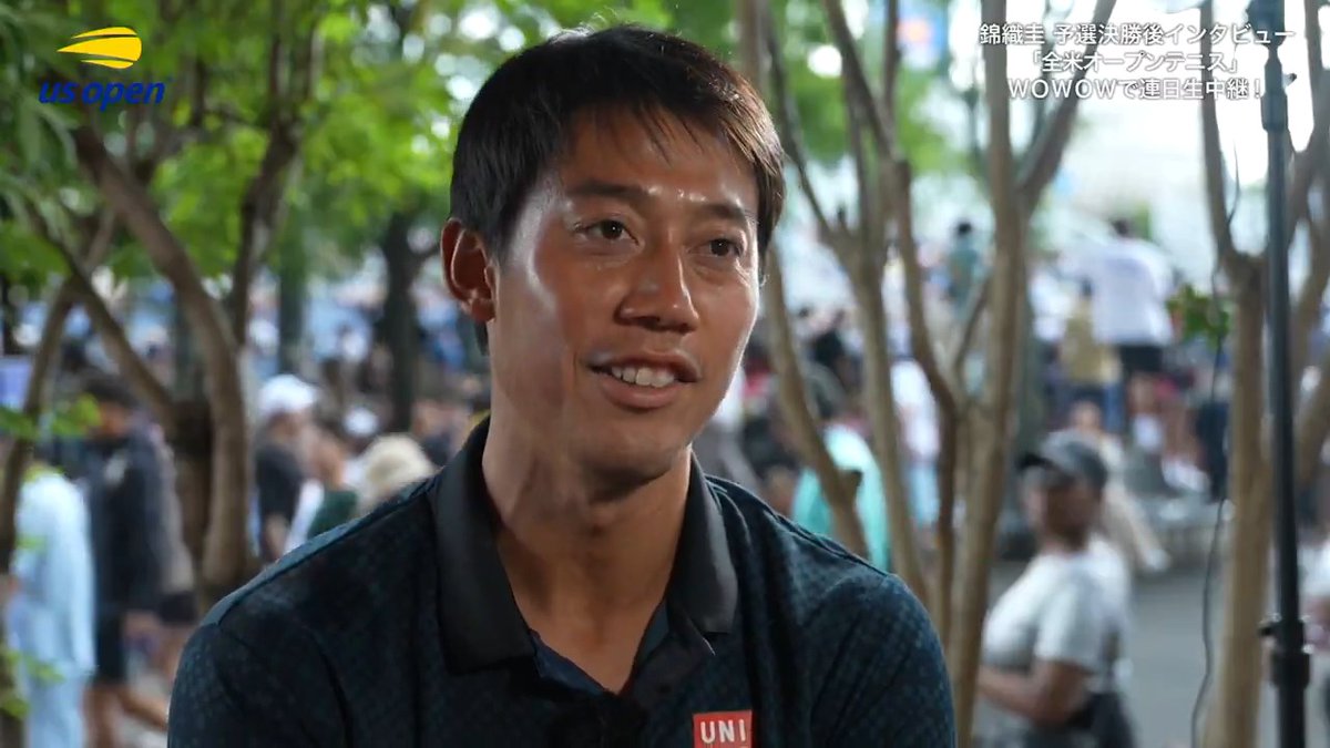 #錦織圭 選手 予選決勝後のインタビューを公開! 🎾坂本選手と初めて公式戦で対戦してみて 🎾全米オープンでの最後の試合への思い 🎾木下グループジャパンオープンに向けて などについて語っていただきました✨ #WOWOWで全米オープン #USOpen