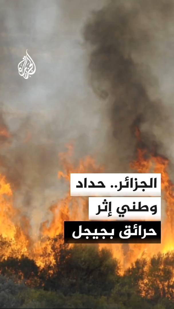 الرئيس الجزائري عبد المجيد تبون يعلن حدادا وطنيا لثلاثة أيام إثر وفيات في حرائق جيجل فيما توافد المتطوعين من أنحاء البلاد للمساعدة في السيطرة على الحرائق #الأخبار