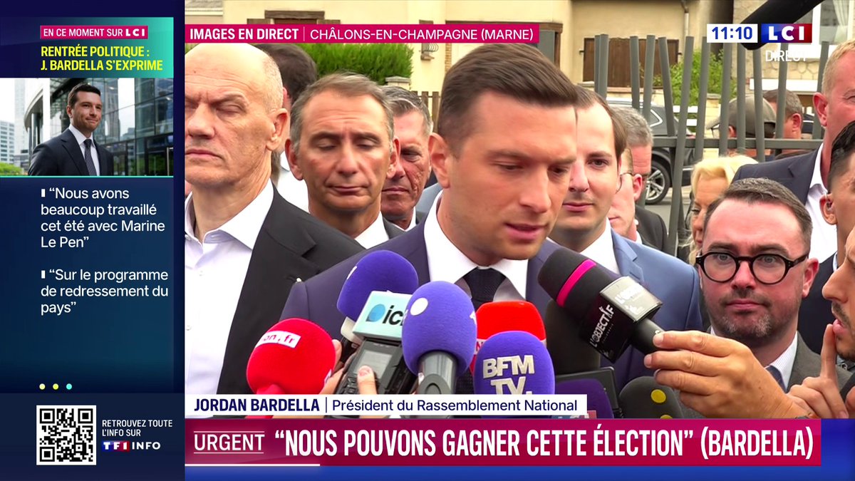Présidentielle : "Nous pouvons gagner cette élection, je mettrai toute mon énergie au service de nos idées", déclare Jordan Bardella