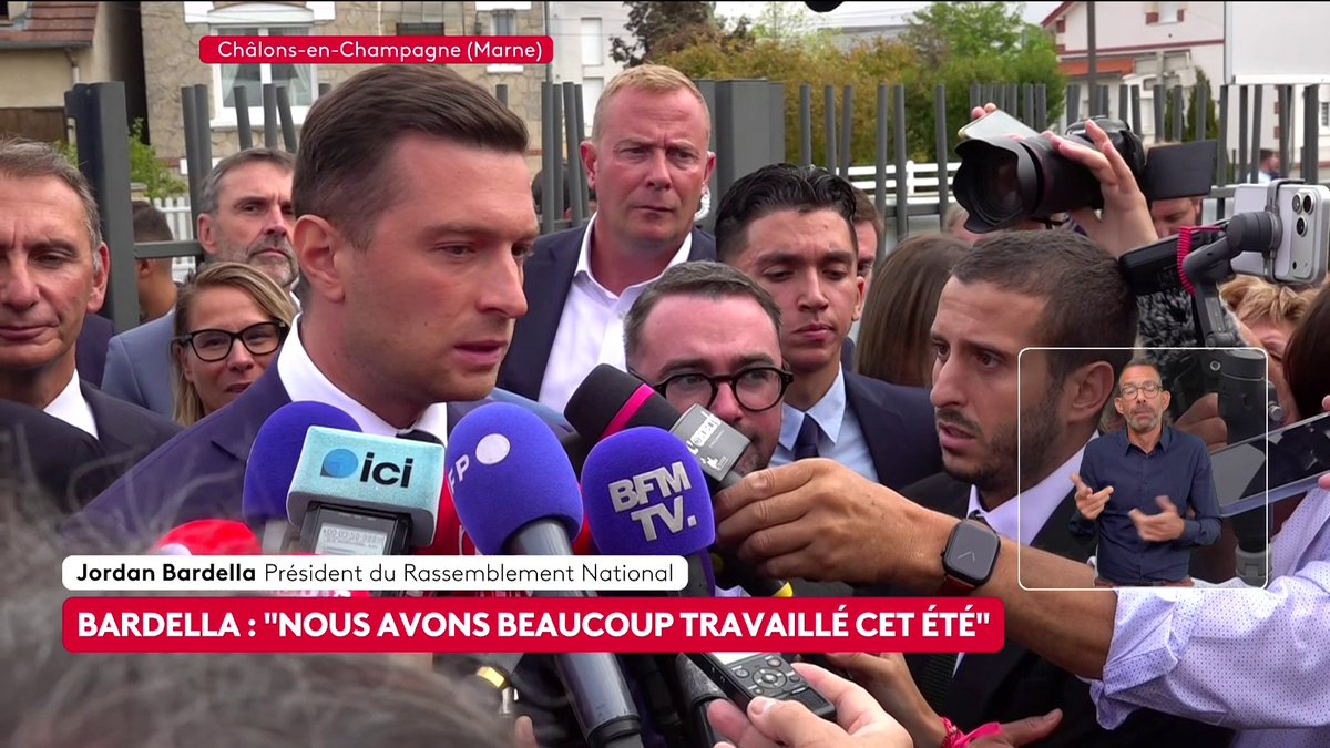 🔴 🗣 "C'est une décision personnelle qu'il a exprimé (...) elle lui appartient", réagit le président du RN Jordan Bardella, après le départ de François Durvye, conseiller économique du parti, dont il était proche. #canal16