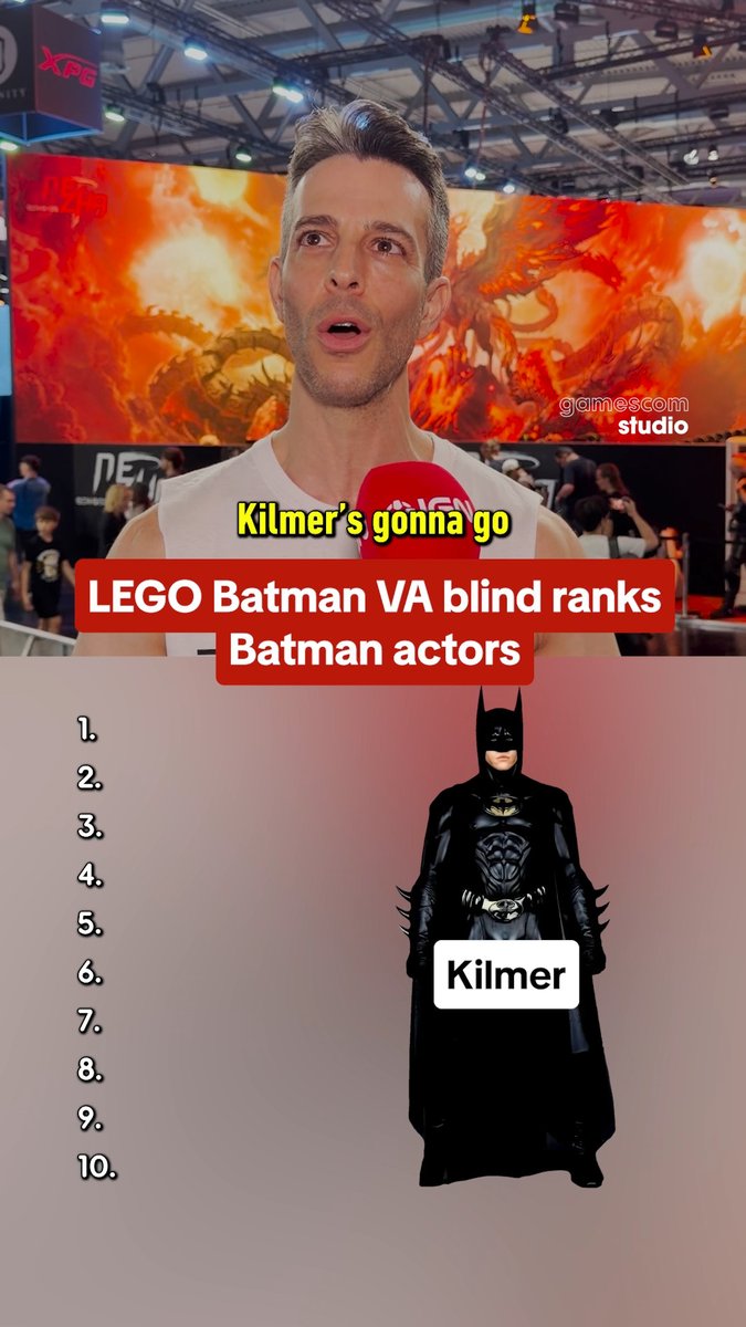 LEGO Batman actor Shai Matheson struggles to rank the most iconic Batman actors #gamescom2026 Presented by Fable and METRO 2039