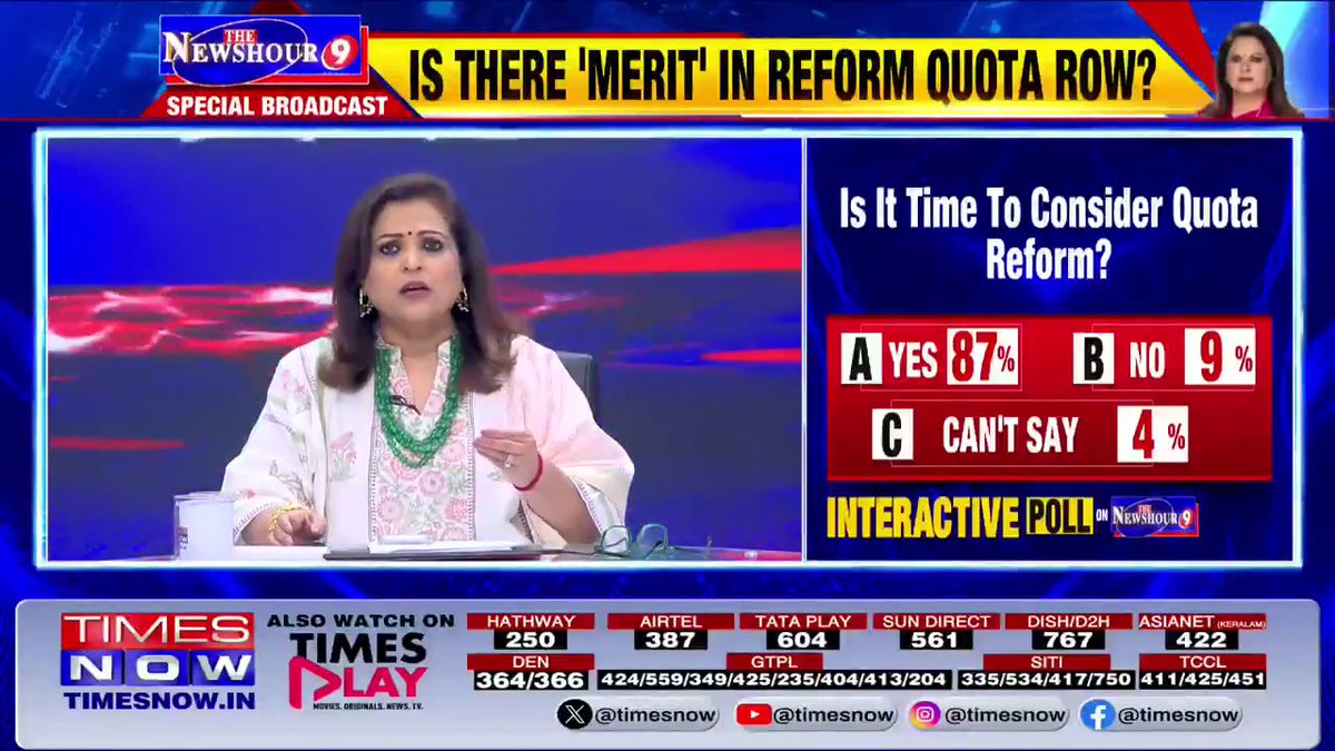 87% लोग आरक्षण में संशोधन चाहते हैं, वहीं 9% लोग इसके खिलाफ हैं।✊ आरक्षण की गूंज हर न्यूज़ चैनल और कई शहरों में फिर से चलना स्टार्ट हो रही है🔥✊ #resarvation #students #media #news #andolan #DíaDelAbuelo #usa