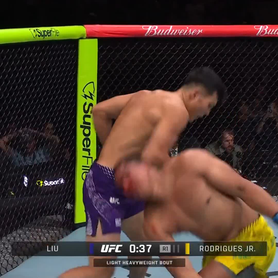 😱 Ils sont inarrêtables aujourdhui ! Liu Ce s'impose par KO au premier round 📺 Regardez l’#UFCShanghai EN DIRECT sur 🇫🇷 la chaine Twitch de RMC Sport et 🇧🇪 VOOSport World